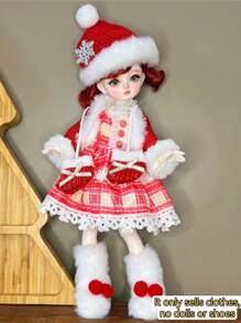 1pc Retro Style Doll Clothes, Suitable For 6-Inch BJD/30cm Dolls. Unique Designs Including Sporty, Academic Styles, A Dream Outfit Collection For Doll Lovers, Adorable For Girls. (This Series Of Doll Clothes Are Suitable For 30cm Dolls, Due To Different Doll Shapes, The Tightness And Length May Vary Slightly. The Handmade Miniature Garments May Have Minor Handcraft Flaws, Which Do Not Affect The Overall Effect. Buyers With Concerns May Want To Consider Carefully)