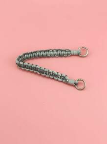 Handmade Woven Multicolor Bag Handles/Straps Lanyard Beach Vacation - Grey - View 4