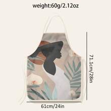 Girls Series Printing Cute Party Gathering Wedding Polyester Peach Skin Material Printing Apron
