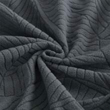 1入厚經編彈性純色沙發套，搭配座椅和靠背套，適用於客廳、卧室、書房、酒店沙發 - 芭蕉葉笠套-淺灰 - 查看 5