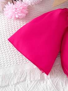 Bộ 2 chiếc áo trễ vai không tay màu trơn đơn giản thời trang cho bé gái & chân váy mini thắt nơ lưng thun in họa tiết bướm, dành cho mùa hè hàng ngày - Nhiều màu - Xem 5