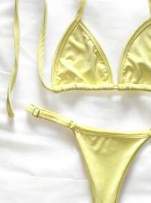 Women's Athens Suplex Curtain Bikini With Regulator - Yellow - View 2