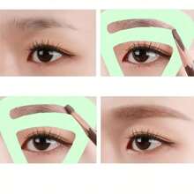 10pcs Reusable Eyebrow Stencils - Guide To Create Perfect Natural Eyebrows, No Battery Required, Suitable For Makeup, Home Decor, Vanity, Travel, Bedroom, Makeup Accessories, Christmas Gift, Makeup Tools, Affordable, Women Gift, Christmas Present - Multicolor - View 3