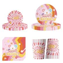 10pcs/20pcs Spring Forest Daisy Theme Disposable Tableware Set: Paper Cups, Napkins, Plates. Handpainted Floral Cutlery Combo For Picnic, Wedding, Birthday Party, Afternoon Tea, Dessert Bar Decor, Suitable For Engagement, Wedding, Family Gathering, Classmates Reunion