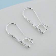 10PCS DIY Design Sieraden Bevindingen Zilverkleurige Gladde Pinch Bail Oorbelhaak Oorbelhaak
