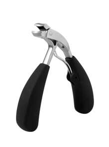 1pc Professional Nail Clippers, Modern Style, Stainless Steel Blade, Concave, Wide Mouth, Anti-Splash, Long Handle, Curved Clipper For Thick Toenails, Fragrance-Free, Suitable For Men & Elderly