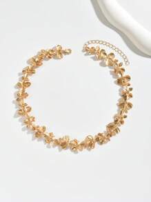 1 件波西米亚风格花卉和金色吊坠多层项链，时尚高端设计颈链首饰适合日常佩戴和海滩度假