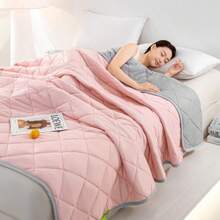 1 buc. Cuvertură roz deschis pentru dormitor pentru femei, pătură ușoară de vară rece, pilota moale și netedă, cu aer condiționat, potrivită pentru cei care dorm cald