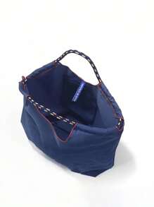 1pc Women Crown Bear Embroidery Tote Bag, Personalized Name Fashion Nylon Handbag Shoulder Crossbody Bag, Large Capacity Casual Commute Tote, Foldable Portable Handbag, Suitable For Daily Use As Gifts For Family, Friends, Girlfriend, Christmas, Valentine's Day, Birthday - Multicolor - View 5