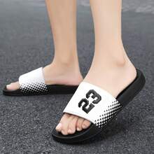 Dép lê thể thao nam, đế EVA dày, dép đi trong nhà/ngoài trời nhẹ nhàng, dép xỏ ngón mùa hè, đi biển và dạo chơi. - Đen và trắng - Xem 6