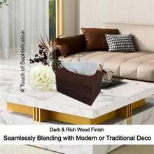 Hand Towels (11268, 01701) POP-UP Box Cover – Fire Darkened Paulownia Wood, Modern Design For Home & Office - 火燒桐木 - 查看 4