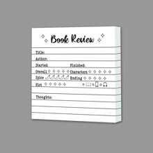 50 页/本书书评便签、自粘便笺、书评卡、便携式阅读日记、创意阅读书签、读者礼物、多种尺寸可选、学校用品、返校 - 白色 - 查看 7