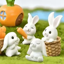 4/7 件复活节兔子装饰、复活节用品、复活节装饰、2025 复活节装饰、复活节配件、复活节礼物、复活节篮子用品、复活节彩蛋树装饰生日