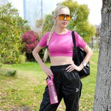 1pc Air  With 1pc Random Flavor Pods Portable Transparent With Straw Leak Proof Suitable For Outdoor Sports - Orange - View 5