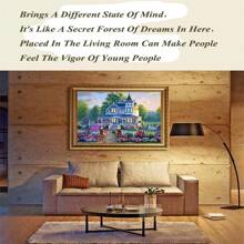 SNA 2025 Castel în stil nou, peisaj, construcție castel, castel, DIY, cusătură în cruce, kituri de broderie, set de lucru manual, ață imprimată pe pânză, casă de țară, vilă, reședință, kit DIY, artizanat, kit de broderie brodată, kituri de cusătură în cruce, kit de croșetat, kit de ace de perforat, accesorii de cusut, kit de cusut, ață de broderie, kit de artizanat, materiale de cusut, model de cusut, croșetat, consumabile pentru artizanat, kit de broderie, model de cusut pentru începători.