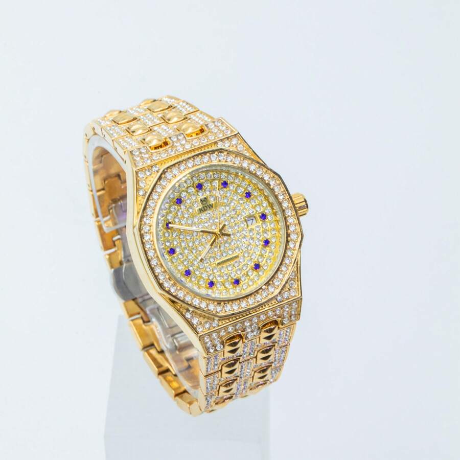Shining Diamond Watch - Luxury Watch With Precision Craftsmanship, Fashionable And Elegant, Ideal For Business And Formal Occasions - Gold - View 1