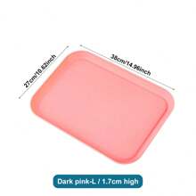 1pc Rectangular Serving Tray, Small Size (6*9 Inch), Plastic Dinnerware Tray For Restaurant, Kindergarten, Home Use, Kitchen Supplies Back To School - Beige - View 11