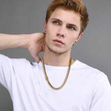 Men's Miami Cuban Necklaces, Gold Plated Men's Hip Hop 18K Necklace