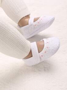 1 Pair Soft-Sole Princess Infant Shoes For Infant Girls Aged 0-1, Spring/Autumn