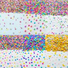 10g/0.35oz Bag Polymer Clay Slice For Slime Mix Ins, Resin Glitters Sprinkle For Party Decorations,Colorful Confetii For Holiday Accessories Birthday Party Supplies Party Favor,DIY Act Craft Handmade Jewelry Making Accessories Decoration Bead, Dot, Snow. Heart, Moon And Star. Cake. Fake Sprinkles For Slime Mix Ins, Nail Art Slices, And Cellphone Decorations - Multicolor - View 1