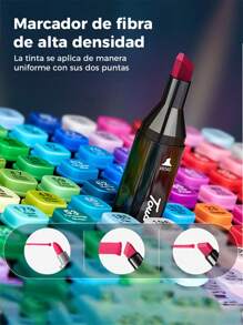 Marcadores Profesionales para Arte y Diseño – Sets de 36 a 168 Colores, Doble Punta para Detalles y Sombreado, Tinta a Base de Alcohol - Set de Marcadores Doble Punta – Hasta 168 Colores con Tinta Permanente, Punta Fina y Punta Biselada, Mezcla Suave y Secado Rápido.