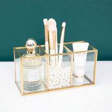 Giá đựng cọ trang điểm bằng thủy tinh vàng sang trọng, Xô đựng cọ bút, Hộp đựng cọ trang điểm để bàn theo phong cách Scandinavia, Dành cho bãi biển ngày lễ, Bộ sưu tập phòng tắm, Bộ sưu tập phòng ngủ, Dung tích lớn - Nhiều màu - Xem 2