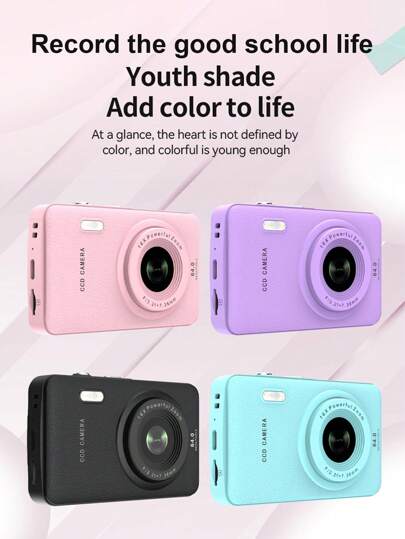 迷你高清学生数码相机拍照视频录制MP3音乐播放可更换内存卡相机适合记录生活旅行VLOG