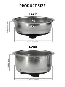 1个51毫米双层咖啡手柄滤篮，不锈钢材质，可拆卸加压网状咖啡过滤器，无底手柄咖啡配件 - (Item No.Y21071D) 1PCS 51mm 2-cup filter basket - 查看 4