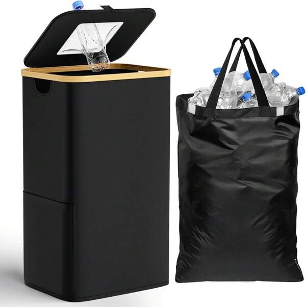 Coovee Küchen-Recycling-Eimer, 100-Liter-Mülleimer mit hoher Kapazität, Flaschensammler, faltbarer Getränkeflaschen-Aufbewahrungskorb(1pc)