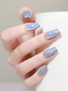 Miss Leia 9 件装 15ML 螺纹贝壳猫眼凝胶指甲油套装，白色粉色紫色黄色蓝色指甲，珍珠贝壳美人鱼指甲纹理凝胶指甲油，指甲艺术凝胶清漆半永久浸泡 UV LED 美甲设计美甲套装适用于美容院 DIY 家庭沙龙女士礼物 - 彩色 - 查看 6