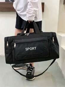 Travel Gym Bag Waterproof Short-Distance Travel Bag Portable Sports Fitness Bag Yoga Exercise Training Bag Large Capacity Tote Bag Handbag Duffel Bag,Foldable Large Capacity Portable Travel Bag Luggage Storage Bag Sports Gym Bag Long And Short Travel Bag Bag For School School Accessories School Stuff