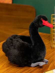 1 件 24 厘米/9.4 英寸可爱卡通天鹅毛绒玩具，黑白天鹅毛绒玩具，可爱装饰品，适合女孩、儿童、家居装饰、动物园礼物