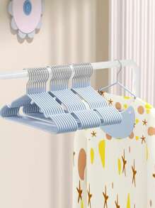 10 件儿童防滑衣服无痕衣架，家用衣柜无痕衣架，适合婴儿和儿童 - 10pcs - 查看 10