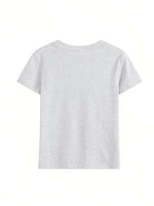 Women's Summer Solid Color Round Neck Short Sleeve Casual T-Shirt