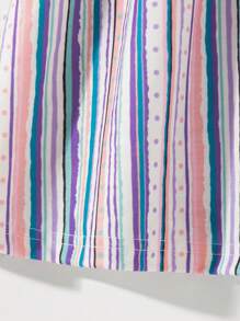 Set de 3 vestidos casuales sin mangas con escote cuadrado para niñas jóvenes - Morado - Ver 5