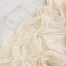 4 piezas Cheesecloth Camino de mesa estilo bohemio, decoración rústica y romántica para mesas de bodas, fiestas, ducha nupcial, graduación, restaurante - Beige