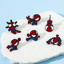 Disney 1/6 szt. Zestaw broszek z postaciami z kreskówek Spersonalizowany do góry nogami Spider-Man Emalia Pin Plecak Odzież Biżuteria Metalowa odznaka Akcesoria Prezenty dla przyjaciół