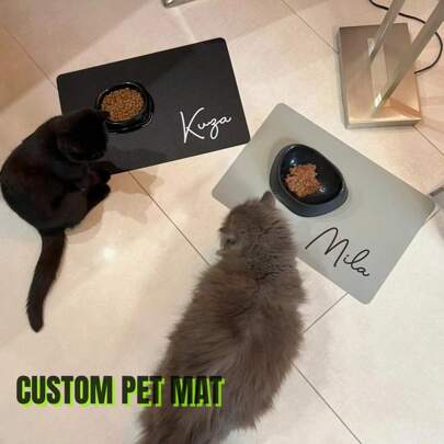 Custom Pet Feeding Mat | Personalized Dog & Cat Food Placemat With Name | Premium Diatomite, Non-Slip, Waterproof, Easy To Clean | Cute Pet Gift For Food Bowls, Gift For Dog, Gift For Cat, Gift For Pet Lovers Ornamental Stylish,Fashion,Colorful,Vintage,Cute,Contracted,Cuties Custom,Unique,Customized,Personalized Pet For Anniversaries,For Birthdays,Vacay Vibes,Fall Decor