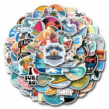 55 pièces Autocollants de plage de surf pour journaux, ordinateurs portables, bagages, pare-chocs, téléphones portables, scrapbooks, scooters, casques, autocollants et décalcomanies de voyage de voiture de dessin animé. Ces autocollants peuvent ajouter beaucoup de plaisir à votre vie.