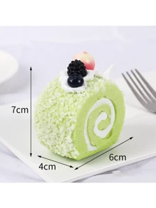 Toalla con diseño de rollo de pastel de fruta realista, modelo de exhibición de postre, utilería para fotografía de sesión de té de la tarde