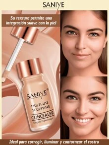 SANIYE corrector líquido R1186 De Textura Ligera A Prueba De Sudor ,Corrector De Imperfecciones - 07 - Ver 2