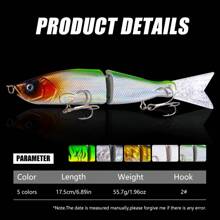 HENGJIA 1pc Joint Swimbait 175mm 55.7g Sinking Minnow Wobbler Fishing Lure Artificial Hard Bait For Pike Bass Trout - Multicolor - View 3
