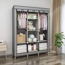 Armario Organizador de Ropa Plegable Modular con Tela - Negro - Ver 4
