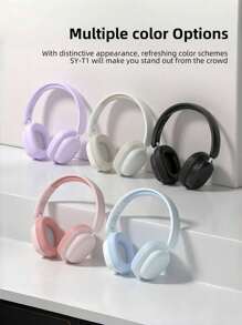 Wireless Bluetooth Headset With A Retractable, Rotating, And Foldable Design For Easy Storage, With A Super Long Battery Life Of 40h. It Features A Detachable Microphone, Lightweight And Comfortable Fabric That Fully Surrounds The Earbuds, Personalized And Fashionable Macaron Color Matching, And Multiple Colors To Choose From. It Is Compatible With Various Devices And Is The Best Choice For Holiday, Birthday, And Gift Giving To Family And Friends