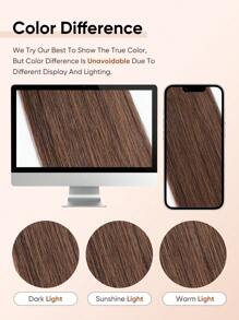 jessie's wig Tóc giả Jessie 7 món kèm 16 kẹp, tóc nối thẳng, tóc thật tự nhiên, tóc nguyên chất, tóc nối hai lớp, thích hợp sử dụng hàng ngày cho nữ, dễ dàng đeo. - S4 - Xem 6