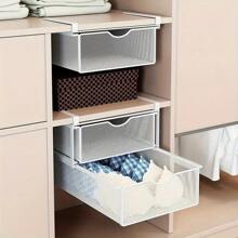 Caja organizadora de cajón de metal de una sola capa, estante de pared de hierro para almacenamiento de ropa y calcetines, sistema de almacenamiento cerrado independiente sin electricidad, regalo para mujeres y niñas