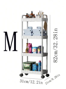 Freistehender Aufbewahrungswagen | 360° drehbarer Organizer für kleine Wohnungen | Einfach zusammenzubauen und zu reinigen | Perfekt für Studentenwohnheime/Küche (ohne Haken)