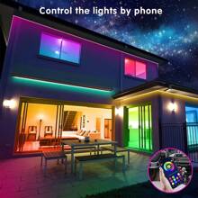 1pc LED Light Strip , Music Synchronized Color Changing RGB LED Lights, With Remote App Control, Adjustable Modes, Suitable For Indoor Bedroom, Desk, Valentine's Day, Wedding, Christmas Party Festival Decoration