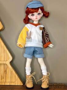 1pc Retro Style Doll Clothes, Suitable For 6-Inch BJD/30cm Dolls. Unique Designs Including Sporty, Academic Styles, A Dream Outfit Collection For Doll Lovers, Adorable For Girls. (This Series Of Doll Clothes Are Suitable For 30cm Dolls, Due To Different Doll Shapes, The Tightness And Length May Vary Slightly. The Handmade Miniature Garments May Have Minor Handcraft Flaws, Which Do Not Affect The Overall Effect. Buyers With Concerns May Want To Consider Carefully)