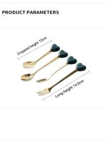 1/2/4/6 pièces Set de fourchette et de cuillère en acier inoxydable de luxe - Couverts mini élégants avec finition miroir - Idéal pour le thé de l'après-midi, les mariages, les cafés et les voyages - Cadeaux de vaisselle haut de gamme pour les femmes, les remises de diplômes, la fête des mères et les anniversaires - résistants à la rouille
